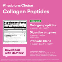Thumbnail for Physician's CHOICE - Full Gut Health Bundle: Collagen Peptides Powder + Digestive Enzymes 60ct for Digestive Comfort, Workout Recovery, & Skin, Nails, and Joint Support