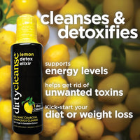 Thumbnail for Dirty Cleanse Lemon Detox with Volcanic Charcoal with Ginger and Dandelion Extract, 4 servings