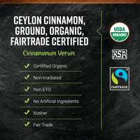 Thumbnail for Frontier Co-op Organic Ceylon Cinnamon, Ground, Fairtrade Certified, 16 Oz, Bulk Bag - 