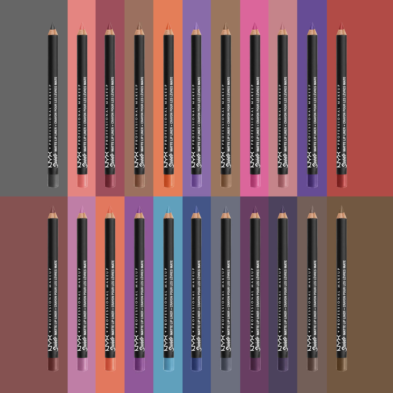 NYX PROFESSIONAL MAKEUP Suede Matte Lip Liner, Velvety-Smooth, Long-Lasting Formula For A Defined Lip Makeup Look - Brunch Me (Pink)