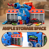 Thumbnail for STBEIMEIMY Triceratops Dinosaur Truck, Foldable Storage & Shooting with 10 Cars Foldable Storage Holds 10 Cars & 12 Soft Balls, Sturdy Non-Toxic Build, Indoor & Outdoor Play