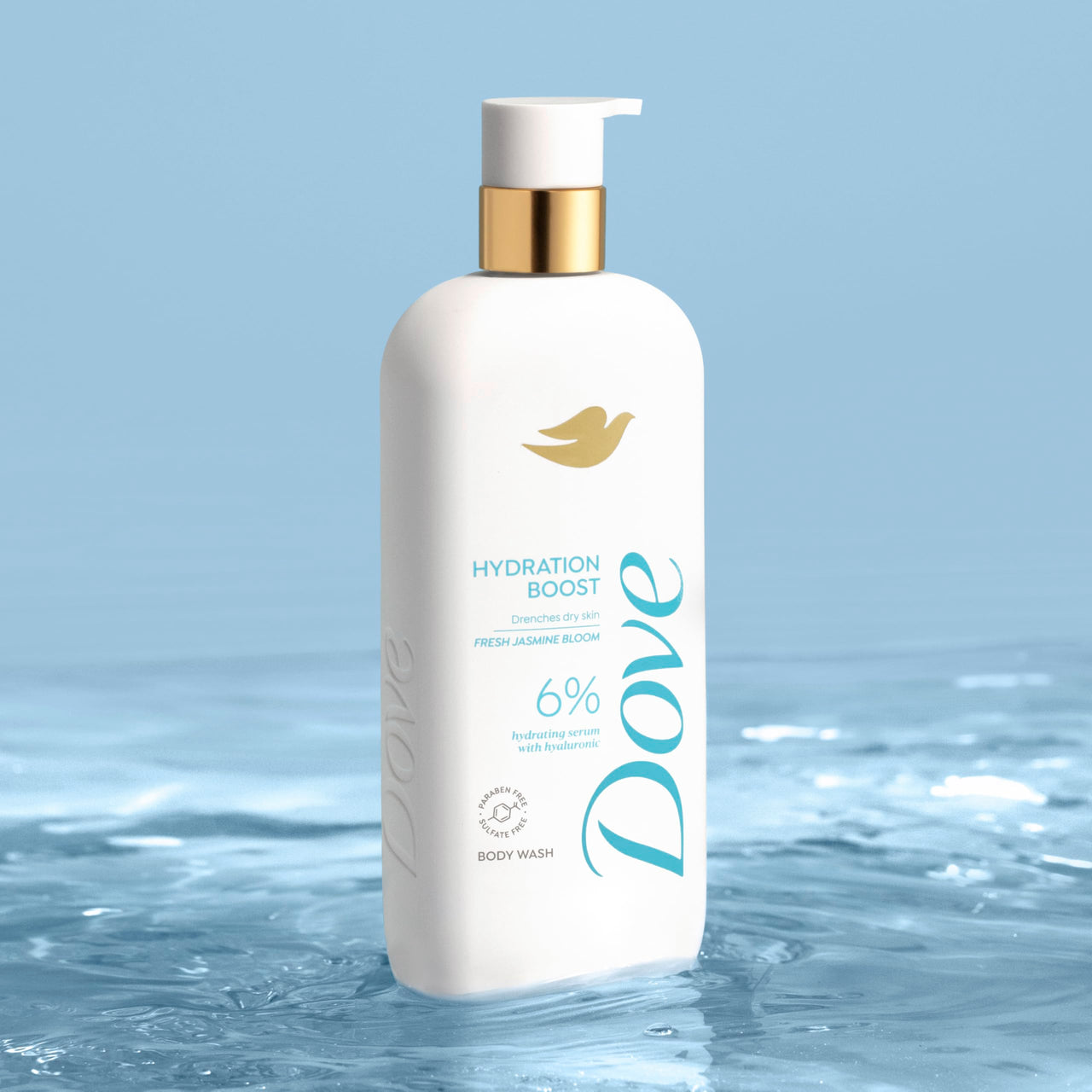 Dove Serum Body Wash Hydration Boost actively drenches dry skin with Hyaluronic Acid Serum 18.5 Fl Oz