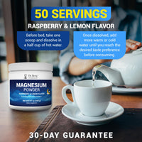 Thumbnail for Dr. Berg Magnesium Glycinate Powder for Sleep, Relaxation, & Stress Relief - Now Includes Vitamin D3 & Zinc - Delicious Raspberry & Lemon Flavor (50 Servings) Magnesium Powder - Magnesium Drink Powder