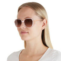 Thumbnail for COACH Sunglasses HC 8403 D 570513 Cr636 Transparent Rose Brown P