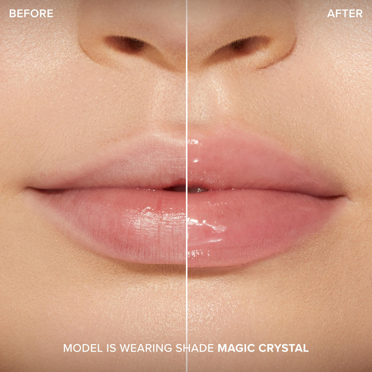 Too Faced Lip Injection Maximum Plump Extra Strength Lip Plumper Gloss | Hydrating, Volumizing, + Plumping, 0.14 Fl Oz, Magic Crystal (Sheer Ballet Pink)