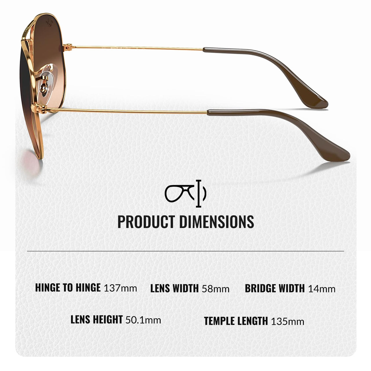 Ray-Ban RB3025 Classic Gradient Aviator Shape Sunglasses With Eyewear Kit Bundle - Adjustable Nose Pads - Ideal Formal and Casual Wear Retro Sunglasses
