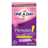 Thumbnail for ONE A DAY Women's Prenatal 1 Multivitamin including Vitamins A, C, D, B6, B12, Iron, Omega-3 DHA & more - Supplement for Before, During, & Post Pregnancy, 30 Ct (Pack of 1)(Packaging May Vary)