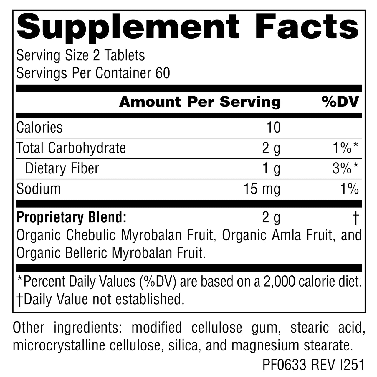 Planetary Herbals Triphala Gold 1000mg Extra Strength Ayurvedic - 120 Tablets