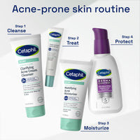 Thumbnail for Cetaphil Acne Face Wash, Gentle Clear Clarifying Acne Cream Cleanser with 2% Salicylic Acid, Deep Cleans & Treats Acne Prone Skin, Skin Care for Sensitive Skin, 4.2oz