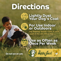 Thumbnail for Happy Jack Flea and Tick Powder for Dogs & Puppies, Flea Powder for Flea Treatment & Control, Kills Pests, Ticks & Lice, Odorless & Non-Staining, Dust on Sleeping Quarters & Dogs (5 oz)