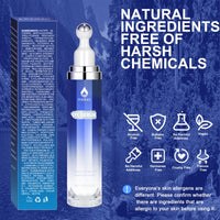 Thumbnail for Eye Serum with 8% Caffeine 8% Retinol Hyaluronic Acid Niacinamide peptides for Puffy Bags Fine Lines Dark Circles Wrinkles, Under Eye Cream with 360° Roller Massage Ball, 0.5 fl. oz