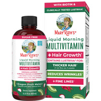 Thumbnail for MARYRUTH'S Liquid Multivitamin + Hair Growth | Biotin 10000mcg | Lustriva Hair Growth Supplement | Clinically Tested in Women for Thicker Hair & Facial Wrinkle | Skin Care | Ages 18+ | 15.22 Fl Oz