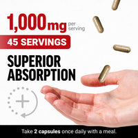 Thumbnail for Force Factor Black Maca Root Supplement for Men, 1000mg Maca Negra Extract for Energy, Hormonal Balance & Vitality, Superior Absorption with BioPerine, 90 Capsules