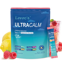 Thumbnail for UltraCalm Super Cortisol Drink with Magnesium Glycinate, Ashwagandha, L-Theanine, Vitamin D3, Magnesium Powder for Sleep & Stress Relief, Raspberry Lemonade (30 Servings)