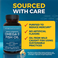 Thumbnail for Triple Strength Omega 3 Fish Oil Supplement for Men and Women – 2500 mg High-Potency, Easy-to-Absorb Re-esterified Triglyceride Form, Pescatarian-Friendly DPA EPA DHA Omega 3 Supplement, 180 Softgels