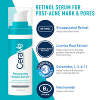 Thumbnail for CeraVe Acne Skin Care Set, 5oz Acne Foaming Cream Cleanser + 1oz Resurfacing Retinol Serum + 2oz AM Facial Moisturizing Lotion with SPF 30 + 2oz PM Facial Moisturizing Lotion