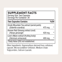 Thumbnail for THORNE - Ginseng Plus - Supports Daily Energy Levels, Mental Clarity, Mood & Stress Management* - with Lion's Mane & Greek Mountain Tea - Third-Party Certified - Gluten & Dairy-Free - 60 Capsules