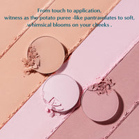 Thumbnail for FLORASIS Ethereal Flush Smooth Powder Blush (Ode to Embroidery) (01 Apricot Milk, 1 Count)