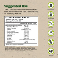 Thumbnail for Master Supplements Enzalase - 50 Capsules - Probiotic Compatible Enzymes - Provides Digestive Boost + Gas & Bloating Relief - Gluten Free - 50 Servings