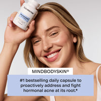 Thumbnail for CLEARSTEM - MINDBODYSKIN Hormonal Acne Supplement (5-HTP) - Natural DIM Supplement - Skin Care Vitamins - Hormone Balance, Antioxidants - Gluten Free, Cruelty Free - 30 Servings, 90 Capsules