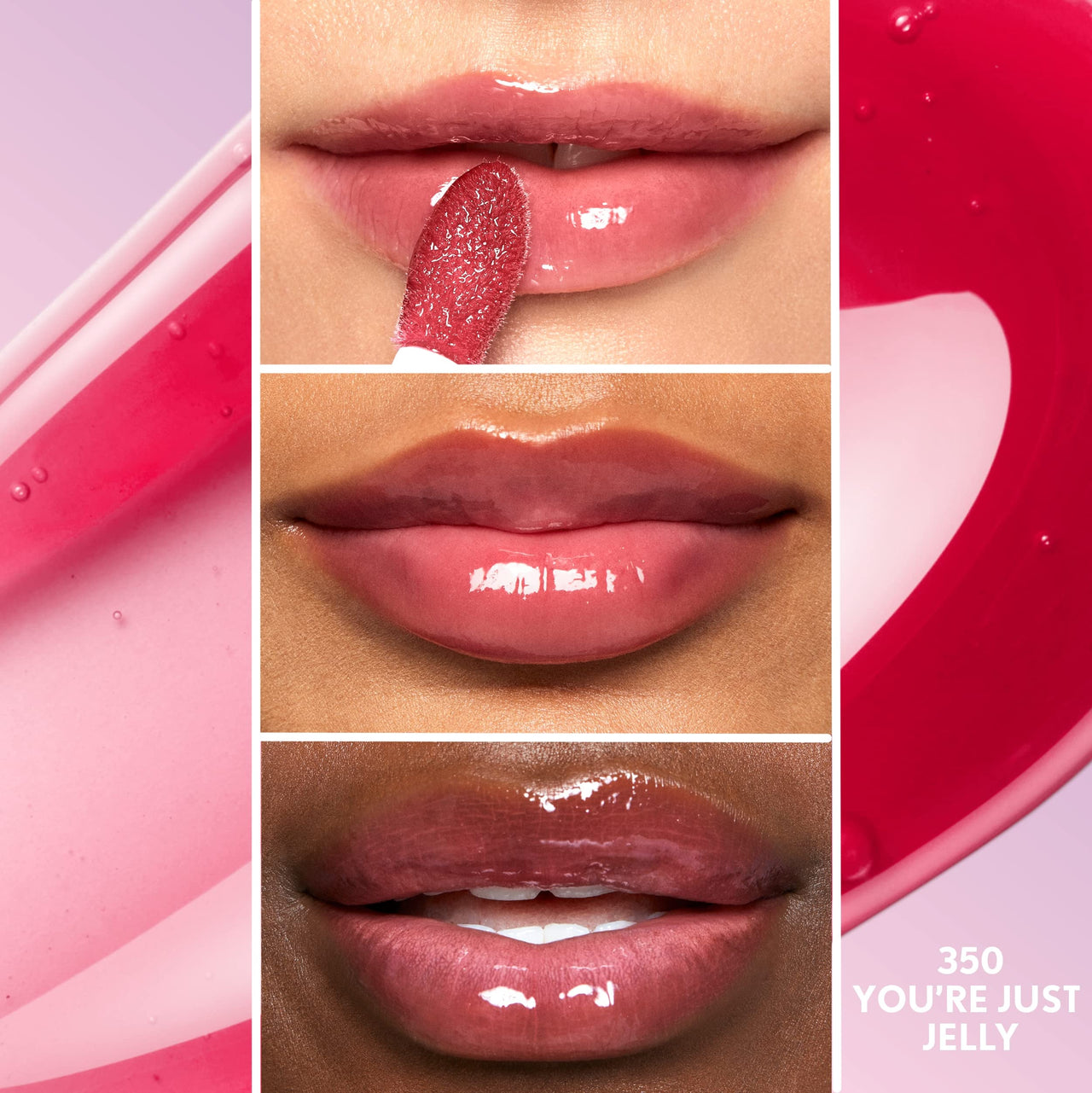 COVERGIRL Clean Fresh Yummy Lip Gloss, Sheer, Natural Scents, Vegan Formula - 350 You're Just Jelly, 0.33 fl oz