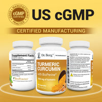 Thumbnail for Dr. Berg (Only 2 Per Day) Turmeric Supplement with Black Pepper (BioPerine) - 1350 mg Turmeric Curcumin Supplement with 95% Curcuminoids – Turmeric Curcumin with Black Pepper – 60 Turmeric Capsules