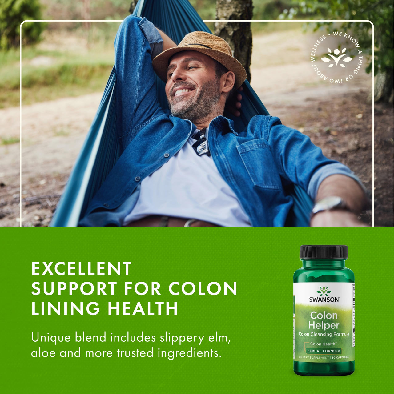 Swanson Colon Helper - Promotes Digestive Health Using Vervain, Goldenseal Root, Slippery Elm Bark & More - Herbal Supplement Aiding Healthy Eliminations - (60 Capsules) (2 Pack)