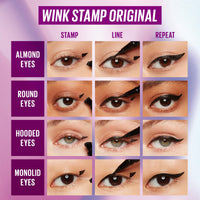 Thumbnail for Kaja Winged Eyeliner Set - Wink Stamp Original | with Avocado Extract, Double-ended Wing, Smudge-Proof, Waterproof, Eye Irritation Tested, Long Lasting Pencil, Colorstay, Matte Finish, Cat Eye Look