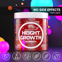 Thumbnail for BIOTEQUELAB Height Growth Increase Gummies Vitamins, Grow Tall Supplement, Calcium, Magnesium, Zinc, Ashwagandha, Glucosamine Multivitamin for Teens, Kids, Adults