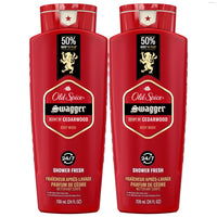 Thumbnail for Old Spice Refreshing Body Wash for Men, 3X Defense, 24/7 Shower Fresh with Long Lasting Scent, Red Collection, Swagger with Cedarwood Scent, 24 oz (Pack of 2)