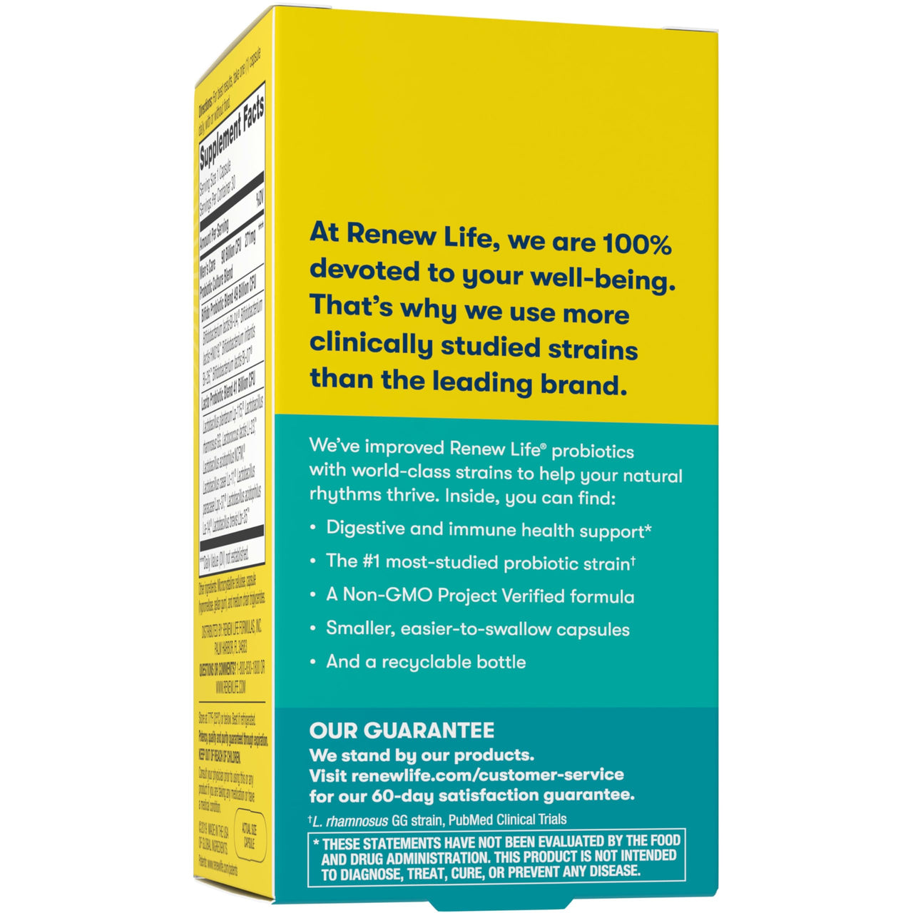 Renew Life Men's Care Probiotic Capsules, Supports Mens Digestive, Colon, Immune and Respiratory Health, L. Rhamnosus GG, Dairy, Soy and gluten-free, 90 Billion CFU, 30 Count