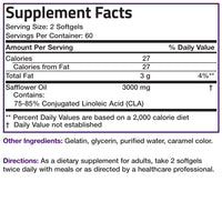 Thumbnail for Bronson CLA 3000 Extra High Potency Supports Healthy Weight Management Lean Muscle Mass Non-Stimulating Conjugated Linoleic Acid 120 Softgels