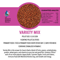 Thumbnail for MICROBE-LIFT MLLVMSM Variety Mix Floating Fish Food Pellets and Sticks for Ponds, Water Gardens, and Fountains, for Live Goldfish and Koi, 11 Ounces