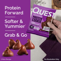 Thumbnail for Quest Soft & Chewy Protein Cookie - 15g Protein - Double Chocolate Chip (12 Cookies)