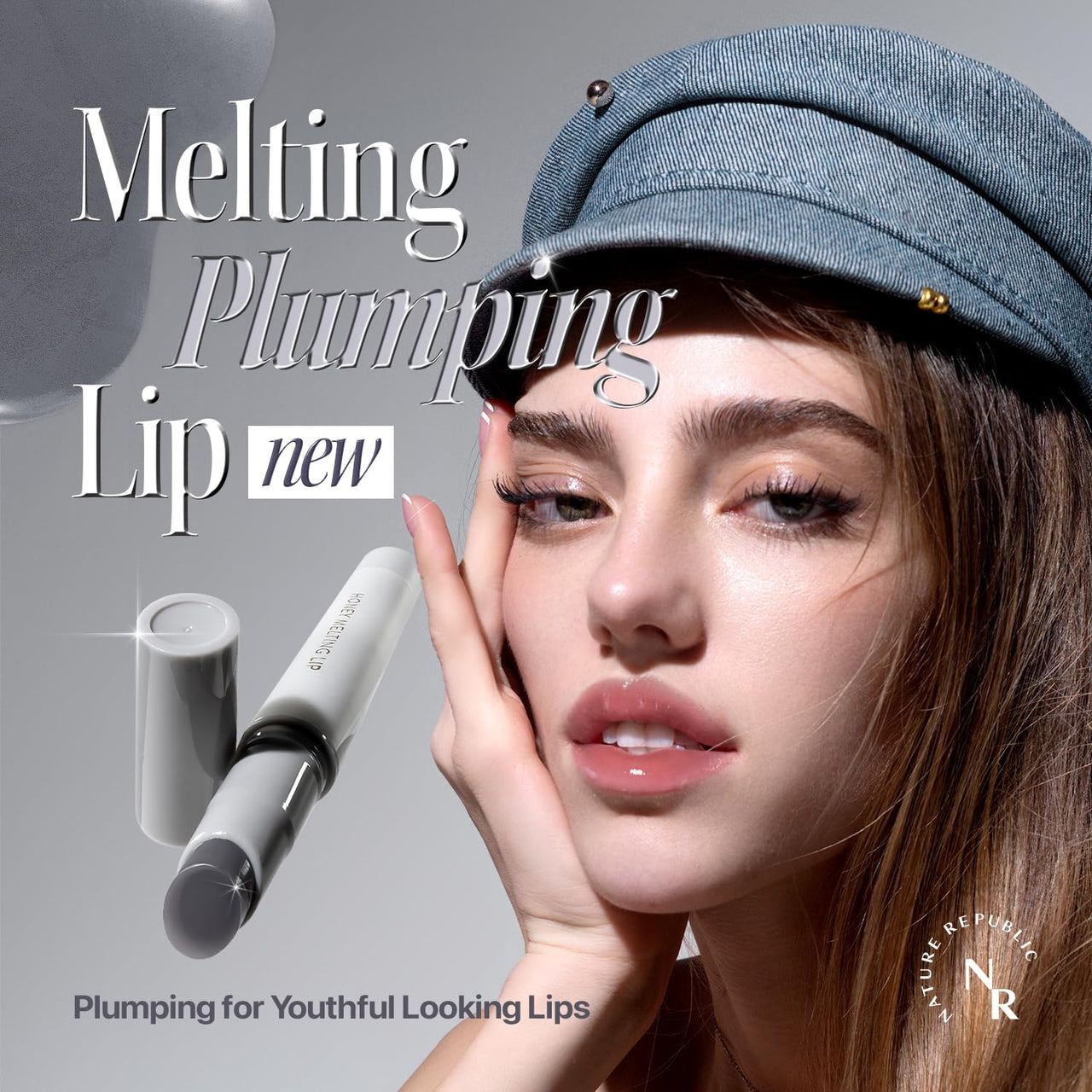 Nature Republic HONEY MELTING LIP PLUMPING (12 GRAY) SOFT LIP STICK, Moody Plump,Lip Gloss,glossy, lip balm, lip crayon, lip volumizer, lip plumper,valentine's day gift, korean make up