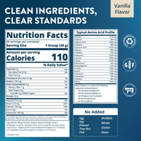 Thumbnail for MRM Nutrition Isolate Whey Protein Powder - Vanilla Flavored, 24 g Protein with Added BCAAs & Glutamine, Digestive Enzymes, Gluten-Free, Hormone- and Antibiotic-Free - 29 Servings