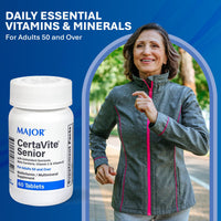 Thumbnail for MAJOR CertaVite Senior Multivitamin with Antioxidants – Multivitamin for Women and Men with Beta-Carotene, Iron, Vitamin C & E – Supports Immunity, Energy & Vision – 60 Tablets