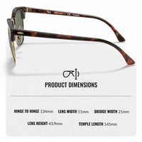 Thumbnail for Ray-Ban RB3016 Clubmaster Polarized Classic Square Shape Sunglasses With Eyewear Kit Bundle - High Bridge Fit - Ideal Formal and Casual Wear Square Sunglasses