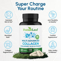 Thumbnail for ForestLeaf Multi Collagen Pills with Hyaluronic Acid + Vitamin C | Hydrolyzed Collagen Supplements for Women or Men | Multi Collagen Capsules Peptides for Skin, Wrinkles, 120 Caps