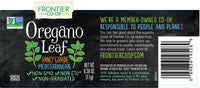 Thumbnail for Frontier Co-op Oregano Leaf, 0.38 Ounce Jar, Great On Pizza, Italian & Mexican Fare, Kosher