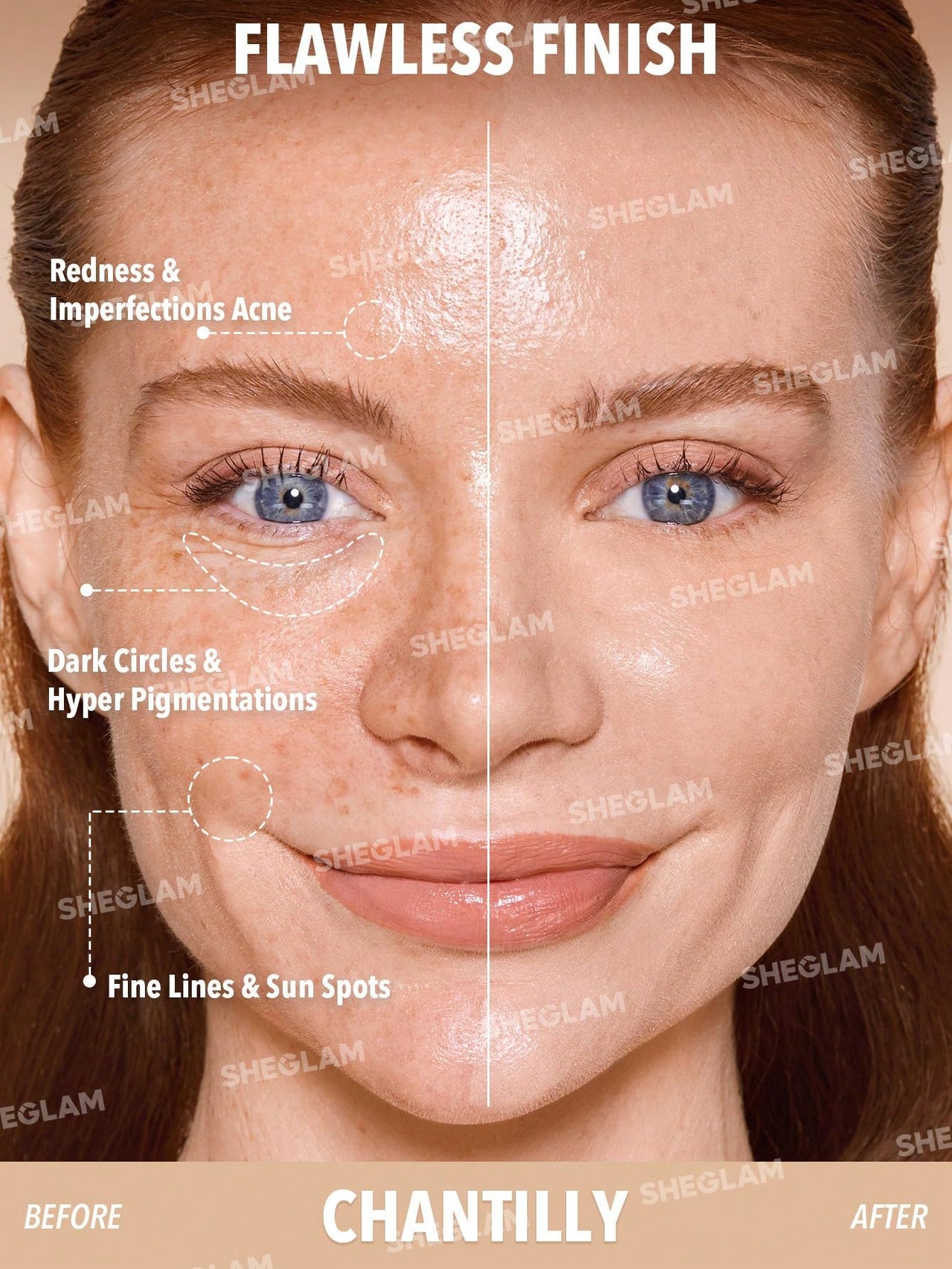 SHEGLAM Skin Magnet High Coverage Foundation Stick Longwear Medium Face Makeup for All Skin Types-Chantilly