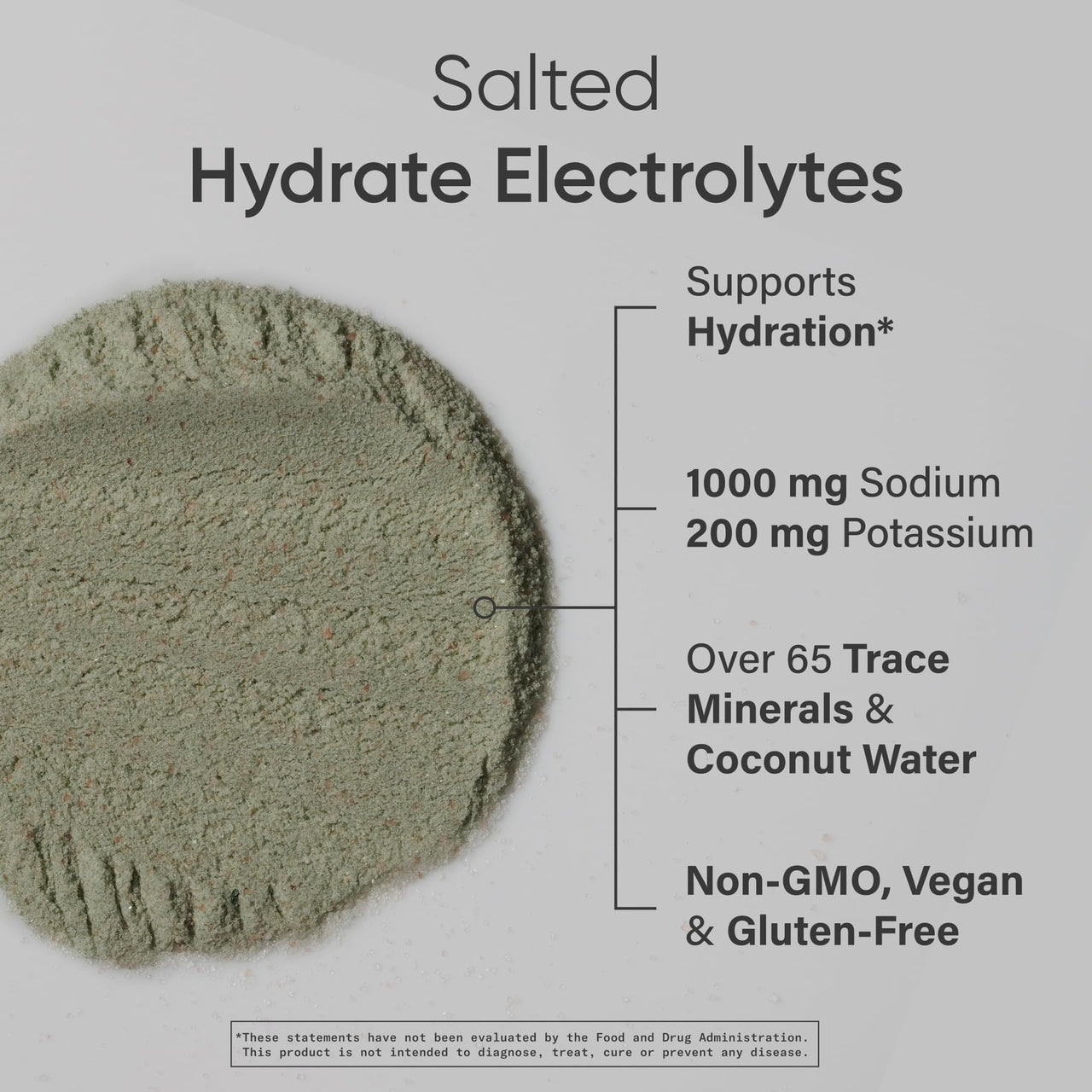 Sports Research® Hydrate Electrolytes Salted Cucumber Lime - Sugar-Free & Naturally Flavored with Vitamins, Minerals, and Coconut Water - Supports Hydration* - 45 Servings