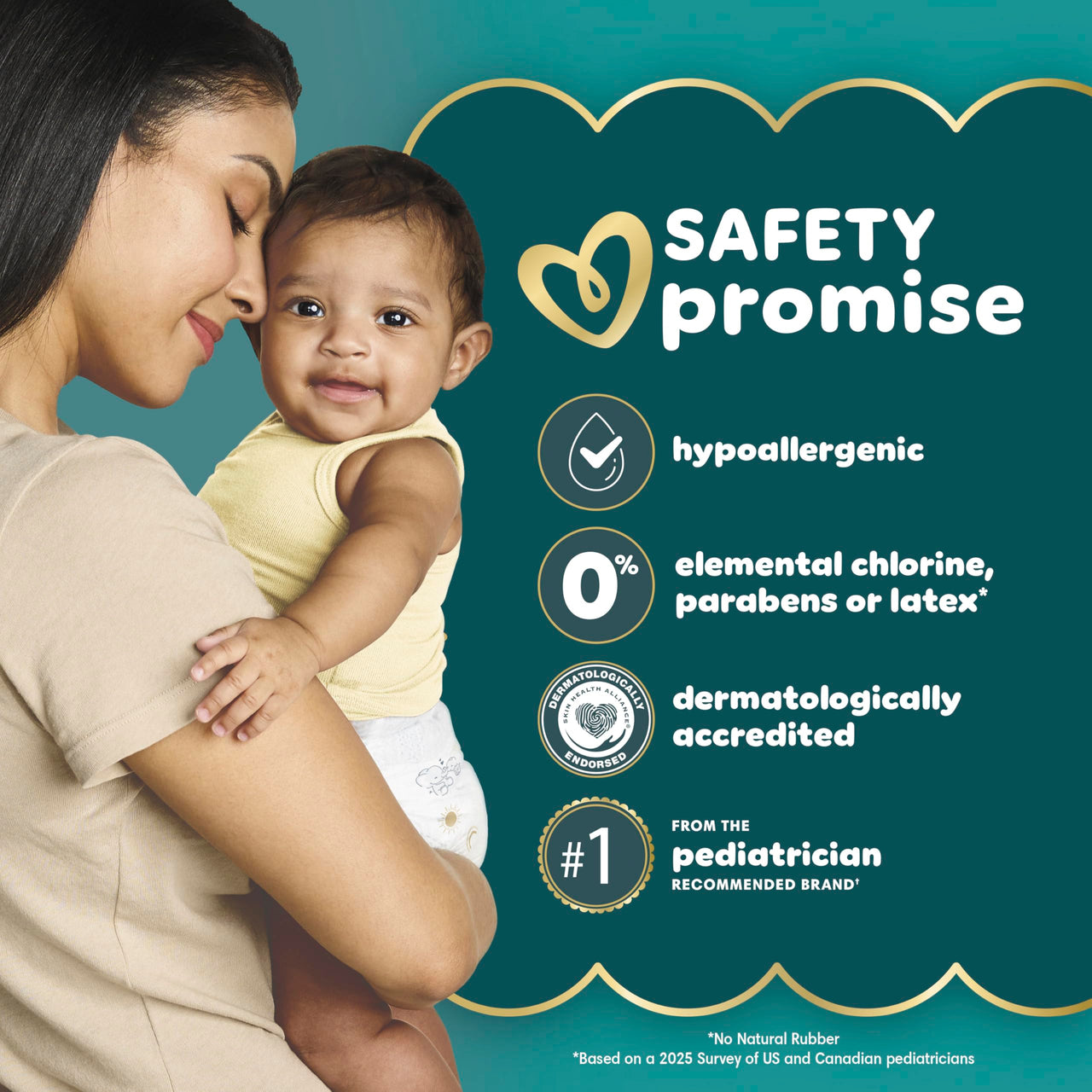 Pampers Swaddlers Diapers, Size 6 (23-44 lbs), 108 Count, Absorbent, Keeps Baby Dry and Comfortable, Skin Safe Disposable Baby Diaper (Packaging May Vary)