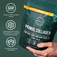 Thumbnail for Primal Harvest Collagen Powder for Women or Men Primal Collagen Peptides Powder Type I & III, 10 Oz Collagen Protein Powder for Hair, Skin, Nails (Single, Original)