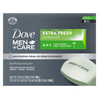 Thumbnail for DOVE MEN + CARE 3 in 1 Bar Cleanser for Body, Face, and Shaving Extra Fresh Body and Facial Cleanser More Moisturizing Than Bar Soap to Clean and Hydrate Skin 3.75 Ounce (Pack of 8)