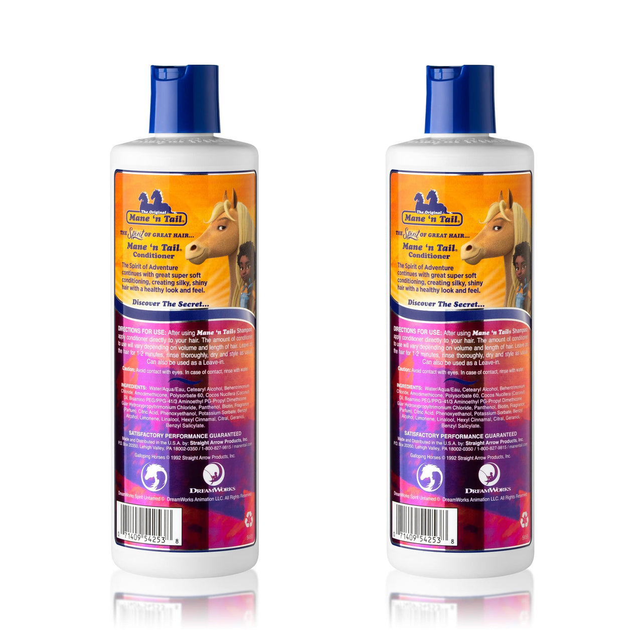 Mane 'n Tail Spirit Untamed Conditioner (2-Pack) â€“ Caramel Apple Scented, Gentle Leave-In Formula for Soft, Silky Hair (11.02 oz Each)