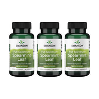 Thumbnail for Swanson Spearmint Leaf (Mentha Spicata)-Full Spectrum Herbal Supplement Supporting Digestive Health & Mild Stomach Issues - (60 Capsules, 400mg Each) 3 Pack