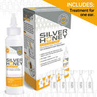 Thumbnail for Absorbine Silver Honey Rapid Ear Care Vet Strength Ear Cleaner + Infection Treatment, 10-Day Regimen for 1 Ear, Safe for Dogs & Cats, Medical Grade Manuka Honey & MicroSilver BG