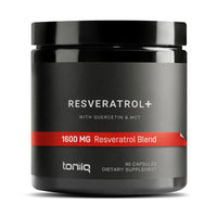 Thumbnail for Toniiq 1600mg Resveratrol Blend - Ultra High Purity and 3rd Party Tested - with MCT Oil for Added Bioavailability - Optimal NAD Supplement