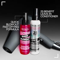 Thumbnail for Redken Quick Blowout Heat Protectant Spray For All Hair Types - Smooths & Adds Shine, Lightweight Blowdry Styling Primer with Heat Protection, 4.2 Fl Oz
